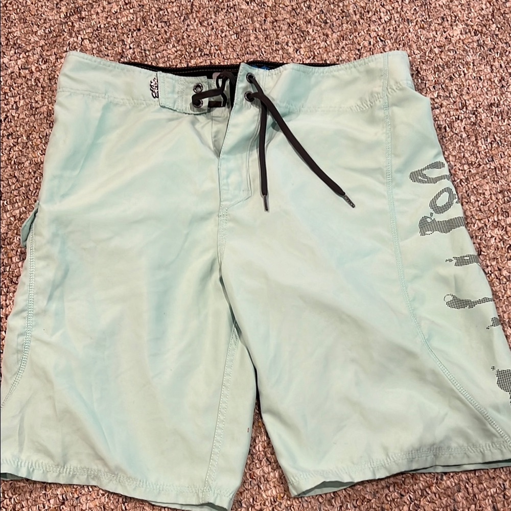Men's Light Green Swim Shorts - Saltlife - size 34